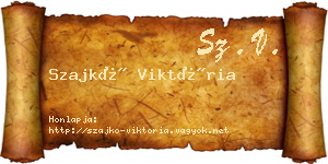 Szajkó Viktória névjegykártya