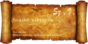Szajkó Viktória névjegykártya